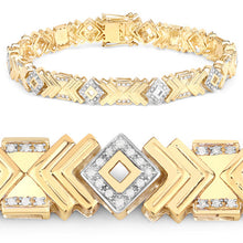 Load image into Gallery viewer, 0.98 Carat Genuine White Diamond .925 Sterling Silver Bracelet
