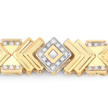 Load image into Gallery viewer, 0.98 Carat Genuine White Diamond .925 Sterling Silver Bracelet
