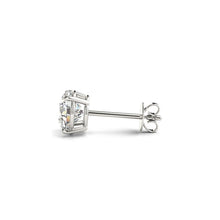 Load image into Gallery viewer, 4 cttw Certified IGI Lab Grown Round Diamond Stud Earrings 14k White Gold (G/VS2)
