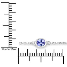 Load image into Gallery viewer, 1.65 Carat Genuine Tanzanite .925 Sterling Silver Bracelet
