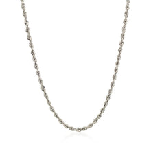 Load image into Gallery viewer, 2.5mm 14k White Gold Solid Diamond Cut Rope Chain
