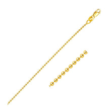 Load image into Gallery viewer, 14k Yellow Gold Bead Chain 1.5mm
