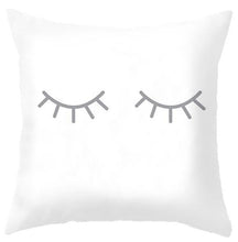 Load image into Gallery viewer, Baby Cushion Whale Print Kids Decoration Cute Rabbit Bear Eyelashes Love Decorative Bunny Pillow Case Cute Animal Little White Rabbits Pillows For Home  45x45CM
