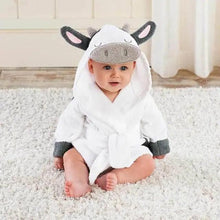 Load image into Gallery viewer, Baby Cute Mini Cartoon Bathrobes Soft Comfortable Bathrobe Warm Bath Towel For Babies Infants Beach Indoor Towel Durable Blankets
