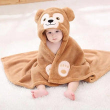Load image into Gallery viewer, Baby Cute Princess Pink Cartoon Soft Bath Towels For Babies Unique Design Baby Hooded Bathrobe Towels For Infant And Toddler
