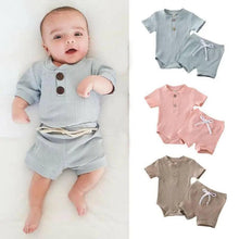 Load image into Gallery viewer, Baby Girl Ruffled Solid Color Sleeveless Backless Romper Jumpsuit Comfy Outfit Excellent Gift For Your Baby Girl
