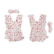 Load image into Gallery viewer, Baby Girl Ruffled Solid Color Sleeveless Backless Romper Jumpsuit Comfy Outfit Excellent Gift For Your Baby Girl

