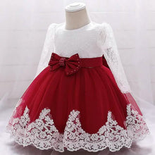 Load image into Gallery viewer, Baby Girls' Basic Christening Floral Dress
