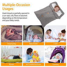Load image into Gallery viewer, Baby Knit Swaddle Blanket Wrap with Buttons
