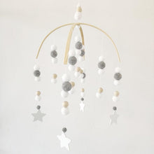 将图片加载到图库查看器，Baby Nordic Wooden Beads Wind Chimes with Wool Balls Nursery Mobile Crib Bed Bell Baby Bedroom Ceiling Wooden Beads Wind Chime Hanging Newborn Baby Bed Hanging Wind-bell Crib Tent Kids Room Decorations Ornaments
