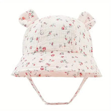 Load image into Gallery viewer, Baby Summer Beach Adjustable Bucket Cute Cotton Hat with Ears
