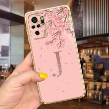 将图片加载到图库查看器，Back Shockproof Armor A-Z Letter Case For Xiaomi Redmi Note 10 Case Redmi Note 11S New 26 Letters Soft Slim Plating Phone Case For Xiaomi Redmi Note 10 Pro Max Bumper
