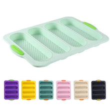 Load image into Gallery viewer, Baking Mold Food Grade 4 Grids Baguettes Silicone Mould Tray Anti-scalding Non-stick Bread Cake Molds Kitchen Tool Accessories Mold For Bread Baking  Loaves Bake Mold Loaf Muffin Pan Kitchen Baking Tools
