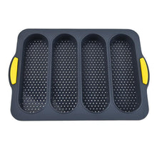 Load image into Gallery viewer, Baking Mold Food Grade 4 Grids Baguettes Silicone Mould Tray Anti-scalding Non-stick Bread Cake Molds Kitchen Tool Accessories Mold For Bread Baking  Loaves Bake Mold Loaf Muffin Pan Kitchen Baking Tools
