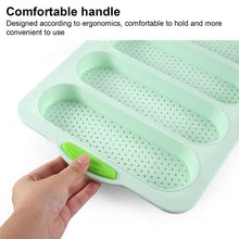 Load image into Gallery viewer, Baking Mold Food Grade 4 Grids Baguettes Silicone Mould Tray Anti-scalding Non-stick Bread Cake Molds Kitchen Tool Accessories Mold For Bread Baking  Loaves Bake Mold Loaf Muffin Pan Kitchen Baking Tools
