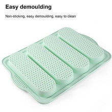 Load image into Gallery viewer, Baking Mold Food Grade 4 Grids Baguettes Silicone Mould Tray Anti-scalding Non-stick Bread Cake Molds Kitchen Tool Accessories Mold For Bread Baking  Loaves Bake Mold Loaf Muffin Pan Kitchen Baking Tools
