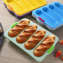 Load image into Gallery viewer, Baking Mold Food Grade 4 Grids Baguettes Silicone Mould Tray Anti-scalding Non-stick Bread Cake Molds Kitchen Tool Accessories Mold For Bread Baking  Loaves Bake Mold Loaf Muffin Pan Kitchen Baking Tools
