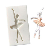 将图片加载到图库查看器，Ballet Girl Dancer Silicone Mold Fondant Chocolate Cake Stencil Decorating Tool Ballet Girl Silicone Mold For Ballerina Dance Lovers Fondant Candy Making Chocolate Molds Lollipop Desserts Ice Cube Gum Clay Soap Biscuit Cupcake Topper Cake
