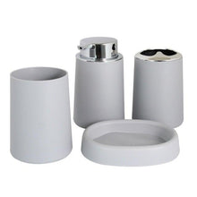 将图片加载到图库查看器，Bamboo Bathroom Accessories Set Plastic Bathroom Kit Soap Dispenser Toothbrush Cup Soap Dish Toilet Brush Holder Trash Can Bathroom Accessories Toothbrush Holder Toothbrush Cup Soap Dispenser Soap Dish Toilet Brush Holder Trash Can For Home Apartment
