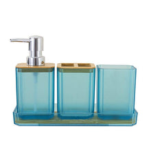 将图片加载到图库查看器，Bamboo Bathroom Accessories Set Plastic Bathroom Kit Soap Dispenser Toothbrush Cup Soap Dish Toilet Brush Holder Trash Can Bathroom Accessories Toothbrush Holder Toothbrush Cup Soap Dispenser Soap Dish Toilet Brush Holder Trash Can For Home Apartment
