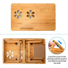 Load image into Gallery viewer, Bamboo Breakfast Serving Laptop Desk
