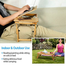 Load image into Gallery viewer, Bamboo Breakfast Serving Laptop Desk

