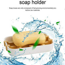 Load image into Gallery viewer, Bamboo Fiber Shower Soap Holder Draining Box Kitchen Storage Rack Bathroom Soap Case Supplies Portable Bar Soap Box Container Bamboo Self-Draining Soap Box And Soap Saver Pouch Soap Holder for Shower Bathroom Kitchen Bathtub Bar Sink White and Black
