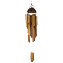 Load image into Gallery viewer, Bamboo Wind Chime Handmade Indoor Outdoor Wall Hanging Wind Chimes Decorations Garden Hanging Decorations Remembrance Condolence Sympathy Gift Wind Chime
