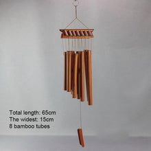 将图片加载到图库查看器，Bamboo Wind Chimes Pendant Balcony Outdoor Yard Garden Home Handmade Craft Wind Chimes With Rotating Hook Outdoor Decor Wind Chimes for Garden Patio Yard Home Antique Tubes Bell Handmade Wind Chime Wall Hanging Crafts Gift

