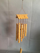 将图片加载到图库查看器，Bamboo Wind Chimes Pendant Balcony Outdoor Yard Garden Home Handmade Craft Wind Chimes With Rotating Hook Outdoor Decor Wind Chimes for Garden Patio Yard Home Antique Tubes Bell Handmade Wind Chime Wall Hanging Crafts Gift
