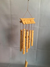 将图片加载到图库查看器，Bamboo Wind Chimes Pendant Balcony Outdoor Yard Garden Home Handmade Craft Wind Chimes With Rotating Hook Outdoor Decor Wind Chimes for Garden Patio Yard Home Antique Tubes Bell Handmade Wind Chime Wall Hanging Crafts Gift
