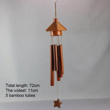 将图片加载到图库查看器，Bamboo Wind Chimes Pendant Balcony Outdoor Yard Garden Home Handmade Craft Wind Chimes With Rotating Hook Outdoor Decor Wind Chimes for Garden Patio Yard Home Antique Tubes Bell Handmade Wind Chime Wall Hanging Crafts Gift
