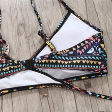 将图片加载到图库查看器，Bandage Bikini String Strappy Swim Wear Bathing Suit Swimsuit Beachwear Swimwear Women Bikini Women's Halter Bandage Bikini Strappy Bottom Two Piece Swimsuits
