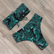 Load image into Gallery viewer, Bandage Bikini Swimwear Women Swimsuit High Waist Bikini Set Bathing Suit Push Up Women's Spaghetti Strap Bandeau Lace Up High Waist 2PCS Bikini Set
