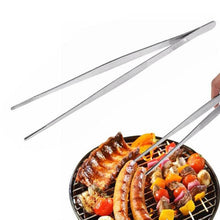 Load image into Gallery viewer, Barbecue Food Tongs Non-Slip Cooking Clip Stainless Steel Tweezers Clip Buffet Restaurant Tools Kitchen Accessories Long Stainless Steel Kitchen Tongs And BBQ Accessories Grill Tweezers for Cooking Grilling
