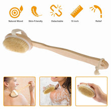 将图片加载到图库查看器，Bath Brush 15" Shower Body Back Scrubber
