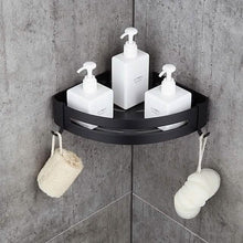 将图片加载到图库查看器，Bathroom Shelf Space Aluminum Wall Mount Triangle Shower Corner Storage Rack
