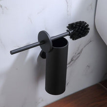 Load image into Gallery viewer, Bathroom Toilet Brush Holder Matt Black  Stainless Steel Toilet Brush Wall Mounted For Bathroom Storage And Organization Toilet Bowl Brush with Stainless Steel Handle Durable Bristles Deep Cleaning Compact Bathroom Brush Save Space Good Grip
