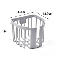 将图片加载到图库查看器，Bathroom Toilet Paper Holder Punch-free Waterproof Storage Box Toilet Paper Storage Rack Paper Towel Kitchen Storage Accessories Waterproof Toilet Paper Holder Wall Mounted Punch Free Paper Dispenser Transparent Storage Box Bathroom Kitchen Supply
