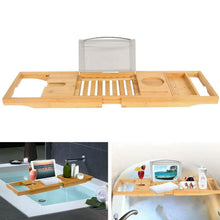 Load image into Gallery viewer, Bathtub Caddy Tray Crafted Bamboo
