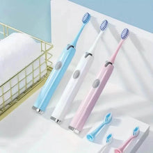 Load image into Gallery viewer, Battery Operated Toothbrush Kit with 6 Soft Bristles
