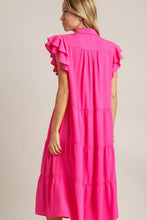 Load image into Gallery viewer, Charming Pink Full Size Ruffle Cap Sleeve Dress Plus Size Elegant &amp; Stylish Girls Dress

