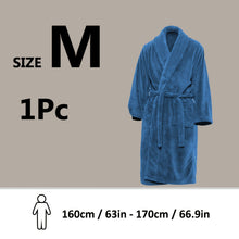 Load image into Gallery viewer, Unisex Extra Warm Coral Fleece Bathrobe Mens and Women Adult Robes for Your Bathroom Bath Towel Bedroom Shawl Collar Robes, Valentines gift for lovers
