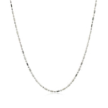 Load image into Gallery viewer, 14k White Gold Diamond-Cut Alternating Bead Chain 1.2mm
