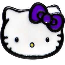 Load image into Gallery viewer, Officially Licensed Hello Kitty Cat Purple Bow Barbell Tongue Ring
