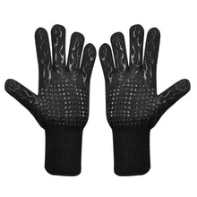 将图片加载到图库查看器，BBQ Gloves High Temperature Resistance Oven Mitts 500 800 Degrees Fireproof Barbecue Heat Insulation Microwave Oven Gloves Silicone Non-Slip Kitchen Cooking Gloves for Barbecue Cooking
