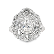 Load image into Gallery viewer, Genuine Cubic Zirconia Ring Sterling Silver
