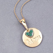 Load image into Gallery viewer, 0.17 Carat Genuine Emerald .925 Sterling Silver Pendant
