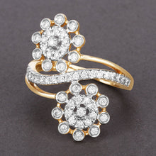Load image into Gallery viewer, 0.56 Carat Genuine White Diamond 14K Yellow Gold Ring (E-F Color, SI1-SI2 Clarity)
