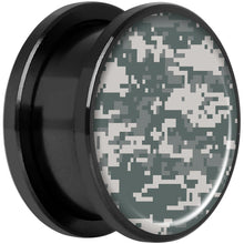 将图片加载到图库查看器，Digital Camo Print Black Anodized Screw Fit Plug Set 18mm

